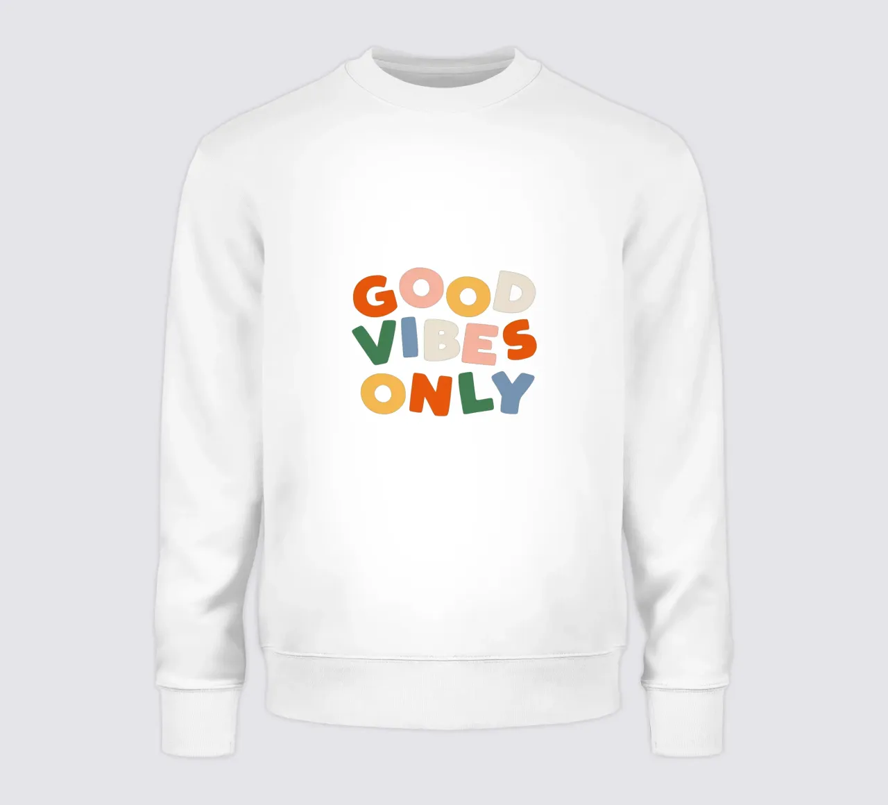 Good Vibes Only Colourful Typografie Design sweat de THE MOTIVATED TYPE