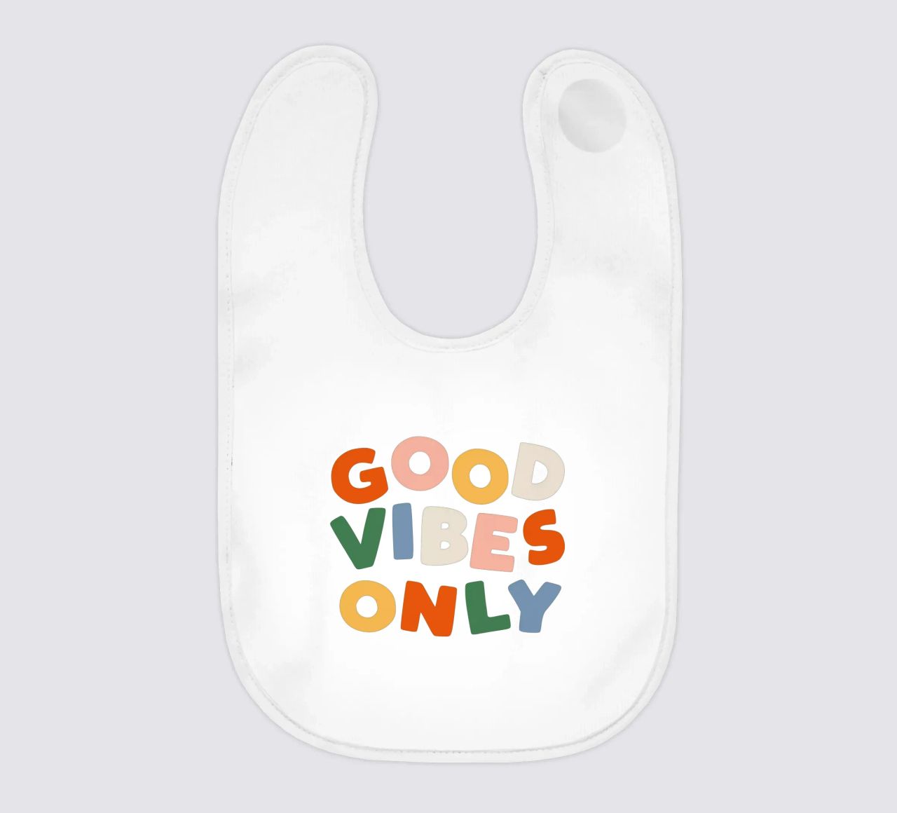 Good Vibes Only Colourful Typografie Design bavaglino da THE MOTIVATED TYPE