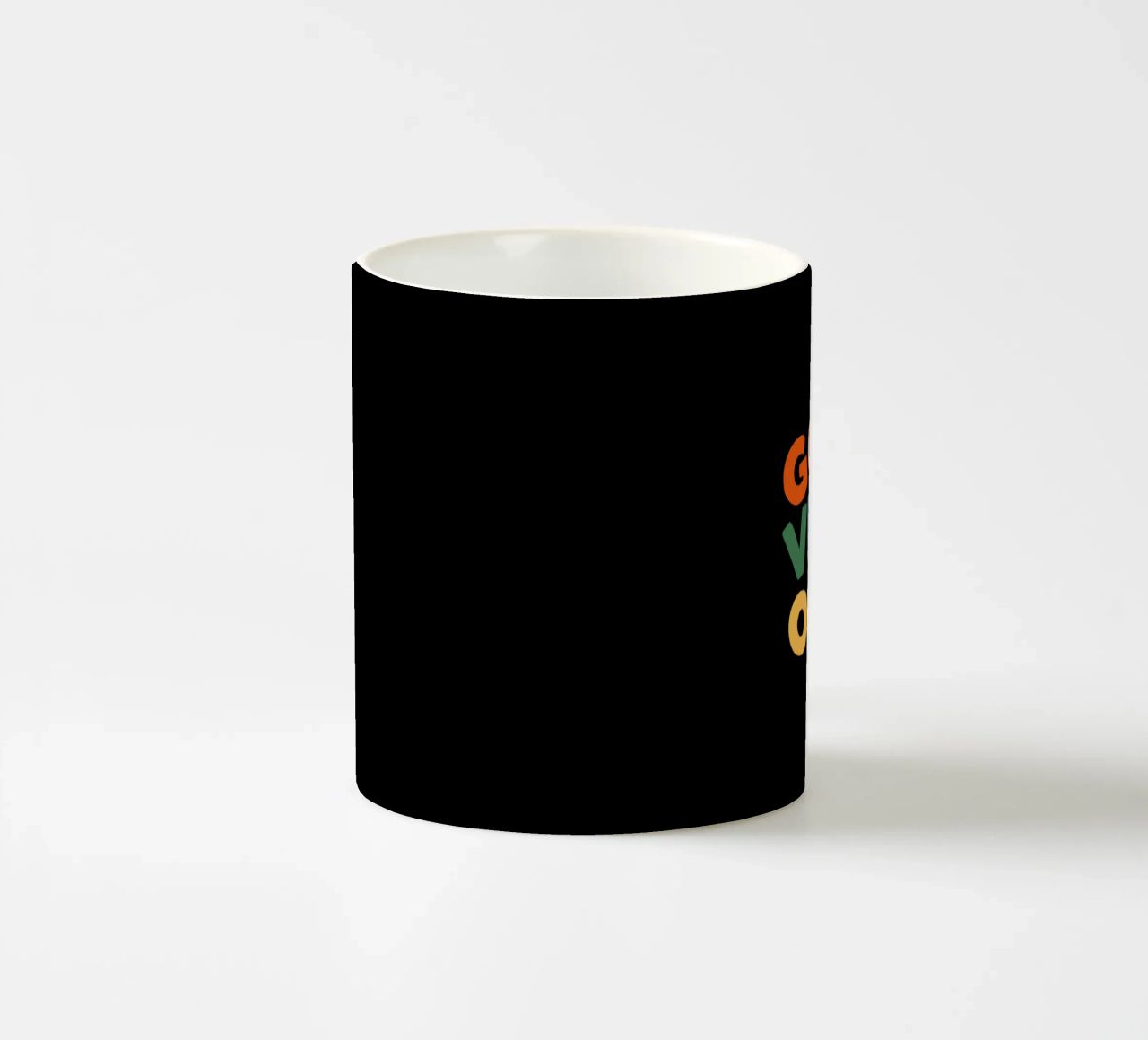 Good Vibes Only Colourful Typografie Design tazza in ceramica da THE MOTIVATED TYPE