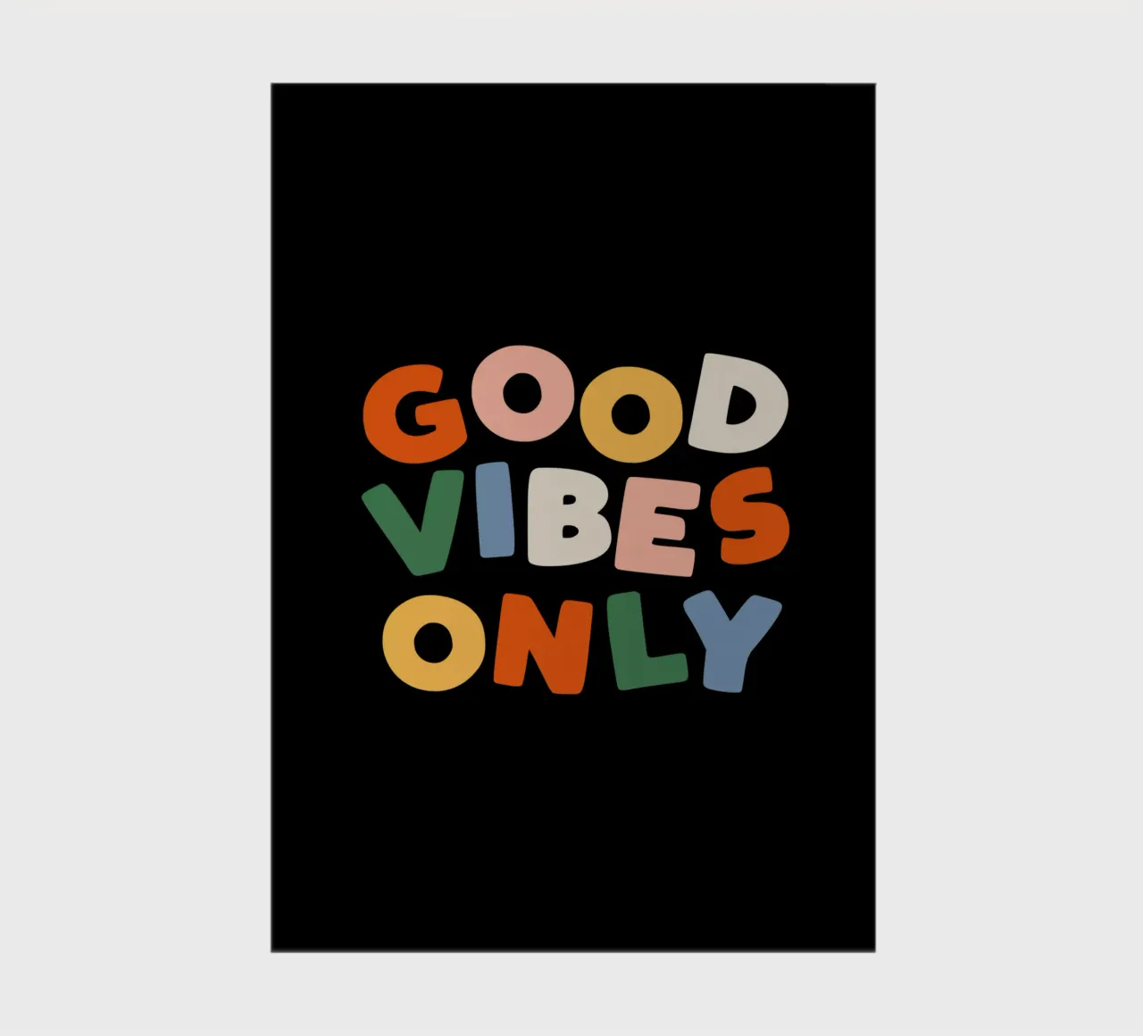 Good Vibes Only Colourful Typografie Design notebook by THE MOTIVATED TYPE