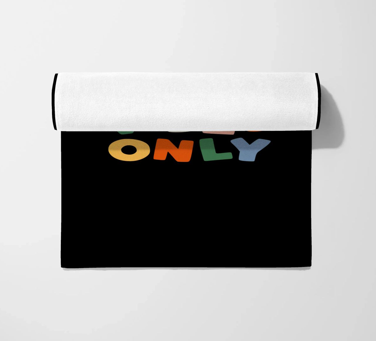 Good Vibes Only Colourful Typografie Design telo mare da THE MOTIVATED TYPE