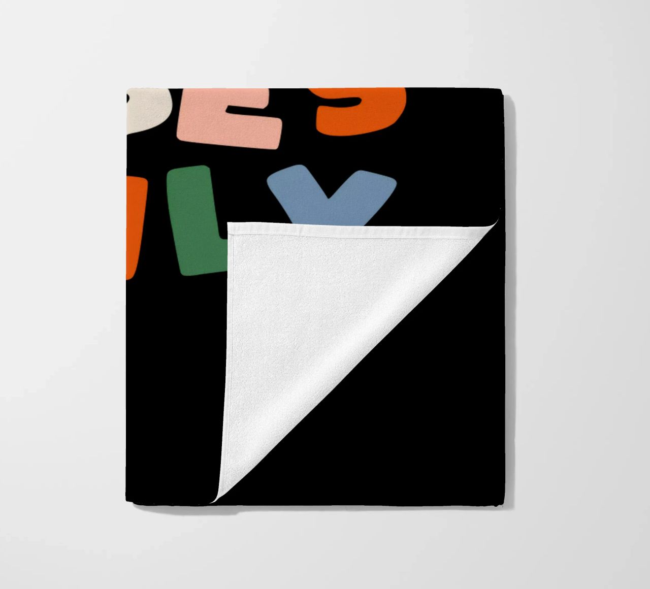 Good Vibes Only Colourful Typografie Design telo mare da THE MOTIVATED TYPE