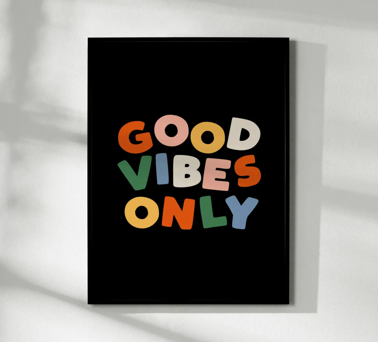 Good Vibes Only Colourful Typografie Design carta hahnemühle da THE MOTIVATED TYPE