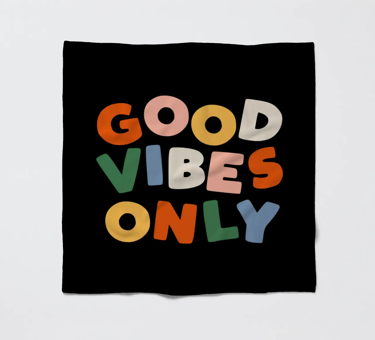 Good Vibes Only Colourful Typografie Design coperta in pile da THE MOTIVATED TYPE