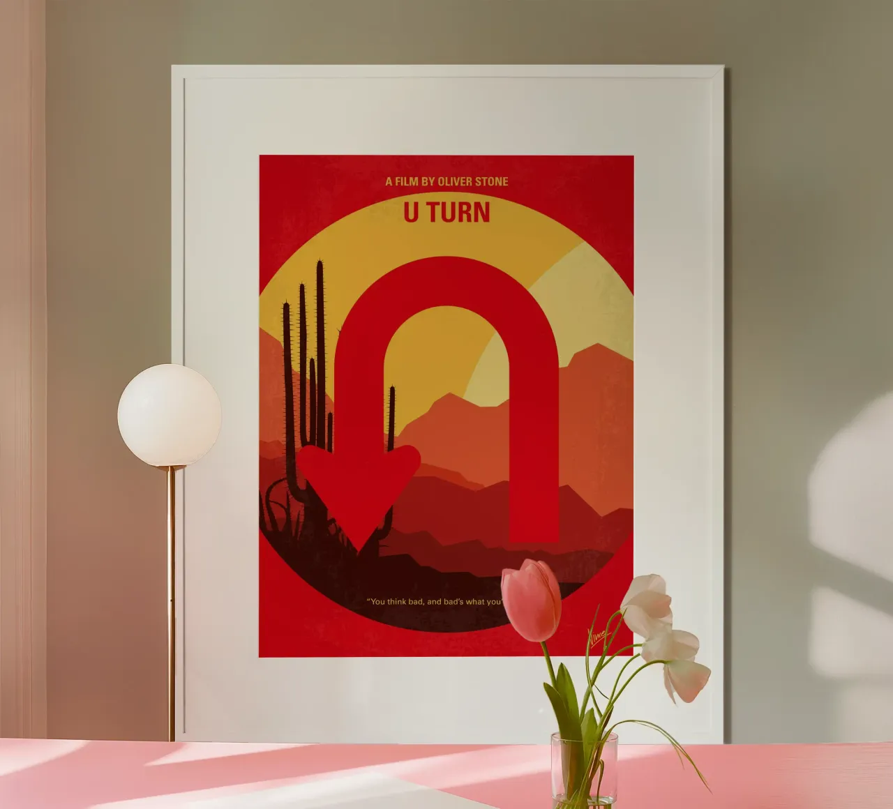 No745 My UTurn minimal movie poster poster da Chungkong
