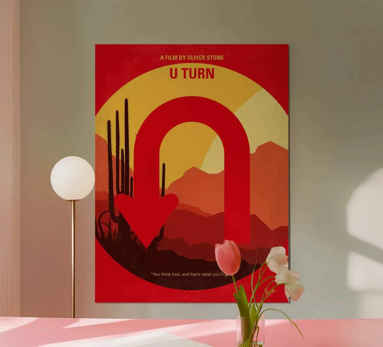 No745 My UTurn minimal movie poster poster da Chungkong