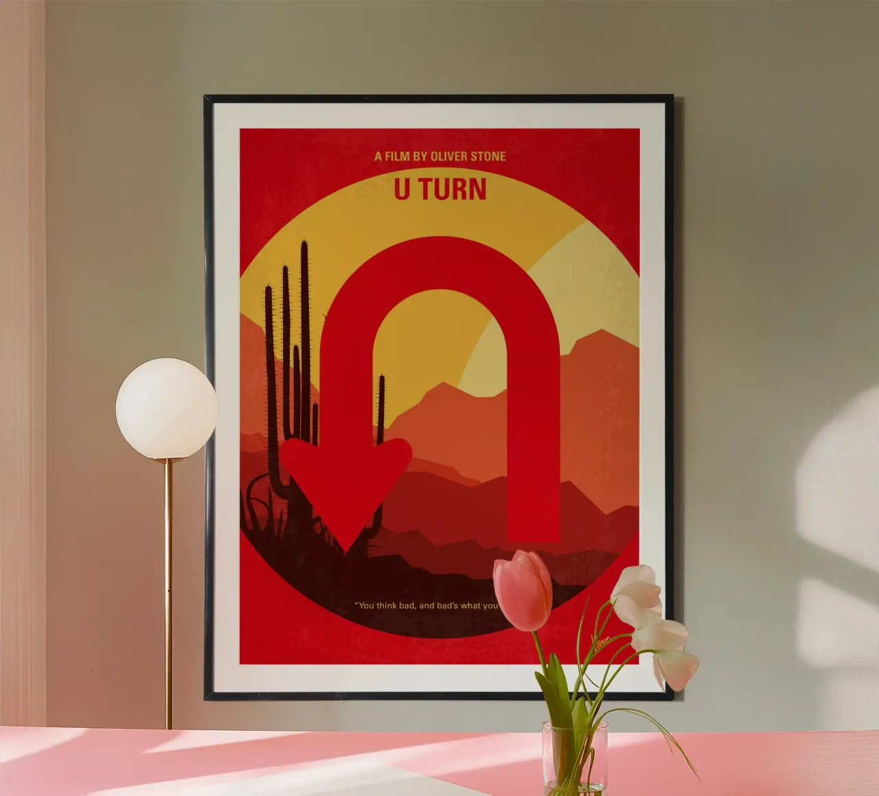 No745 My UTurn minimal movie poster poster da Chungkong