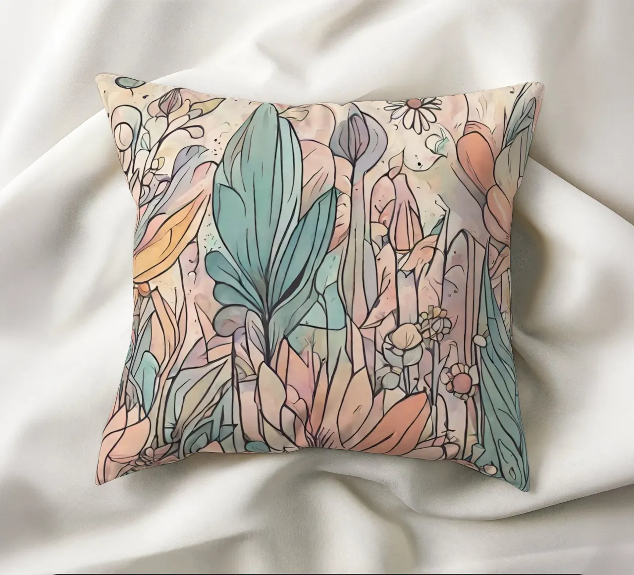 Flower power 6 decorative cushion by Rezh creations