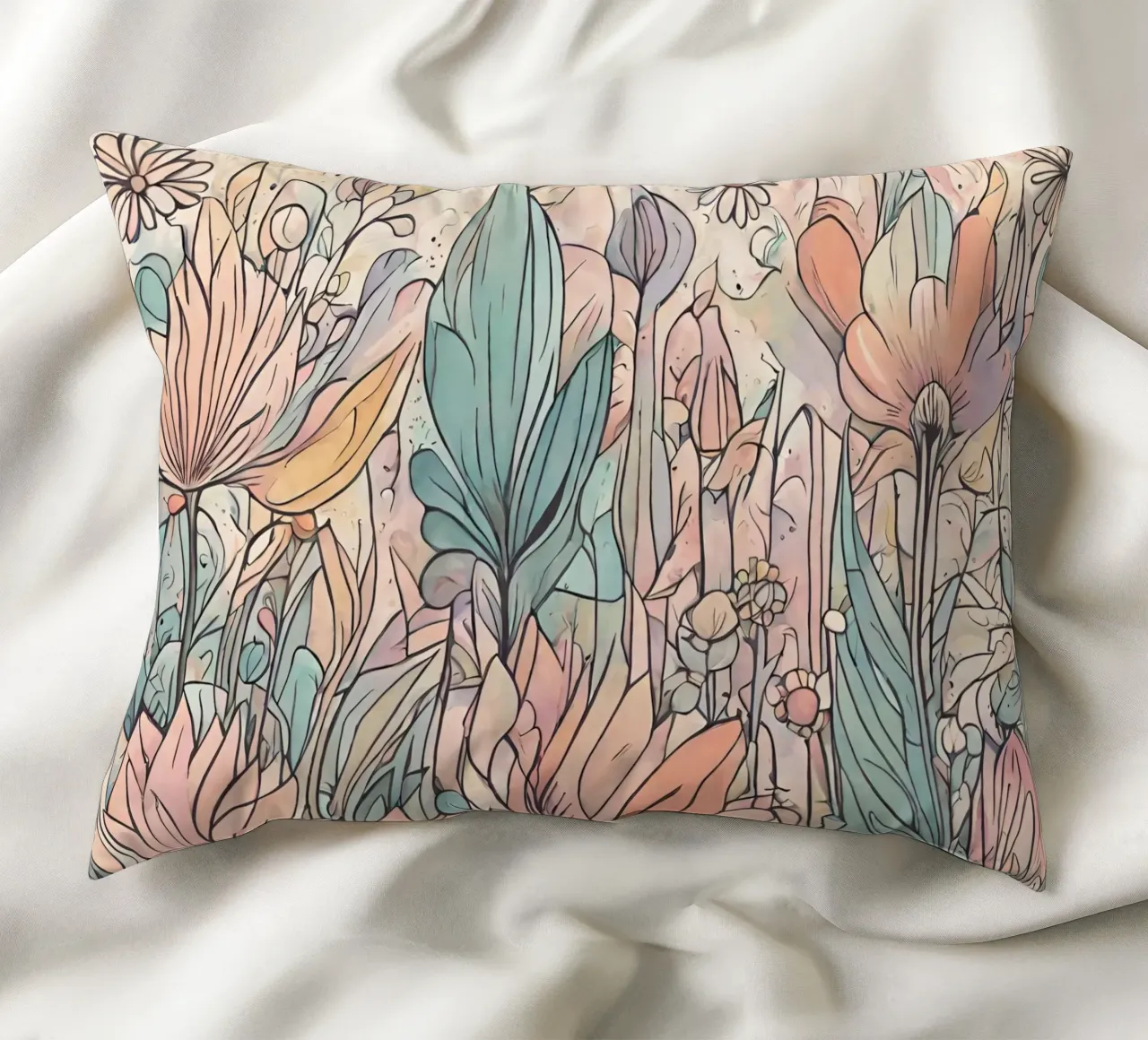 Flower power 6 decorative cushion by Rezh creations
