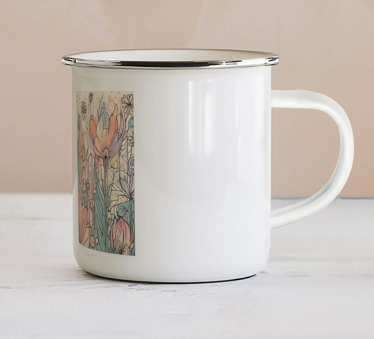 Flower power 6 tazza in smalto da Rezh creations