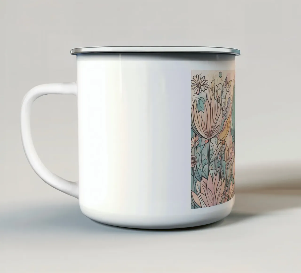 Flower power 6 tazza in smalto da Rezh creations