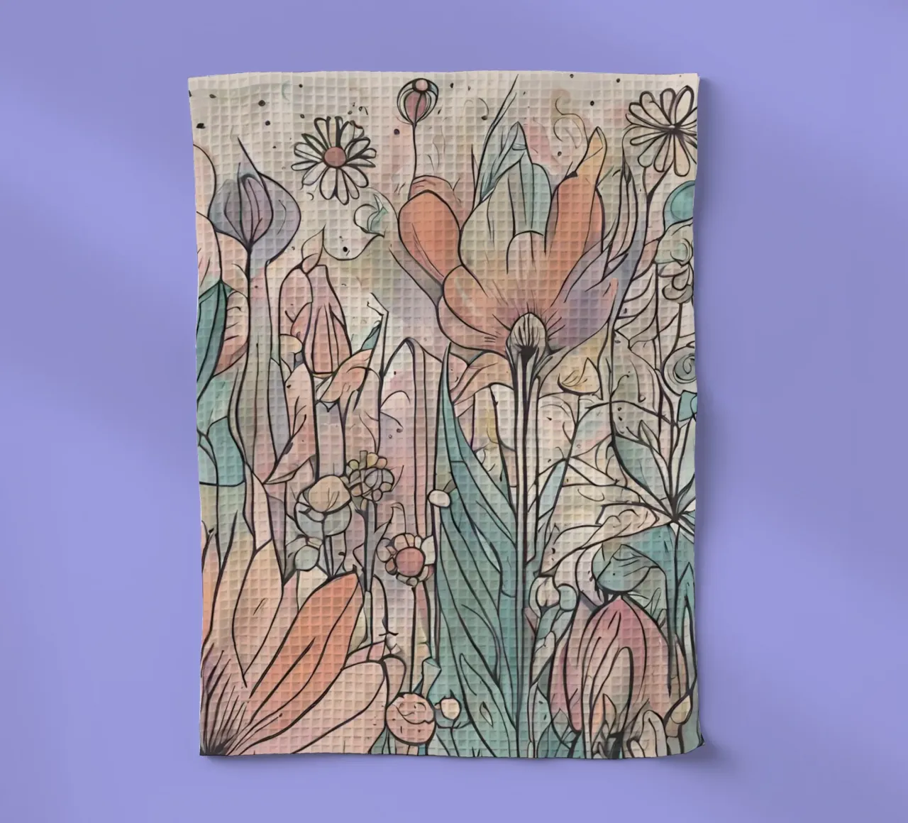 Flower power 6 canovaccio da cucina da Rezh creations