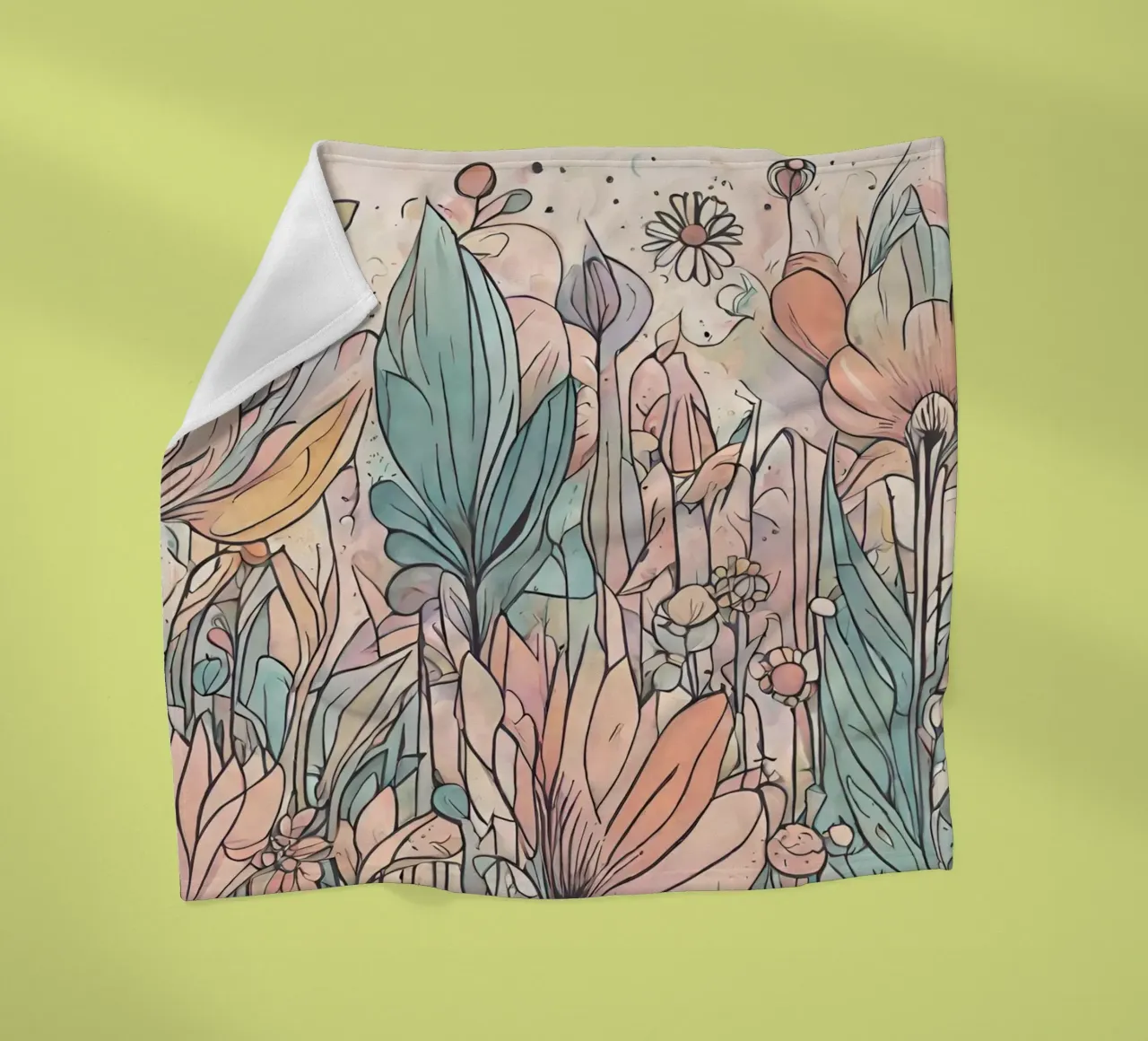Flower power 6 coperta in pile da Rezh creations