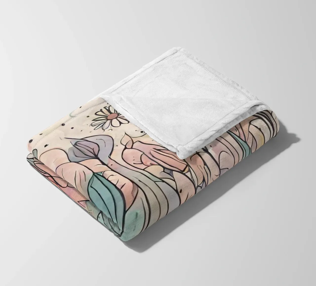Flower power 6 coperta in pile da Rezh creations