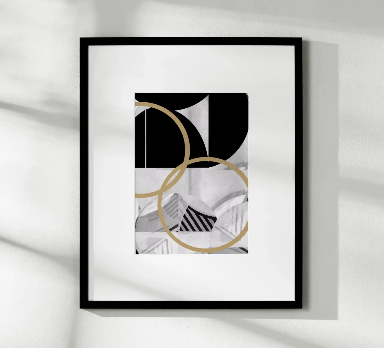 Sfere d'oro a righe bianche e nere No2 carta hahnemühle da Cartissi