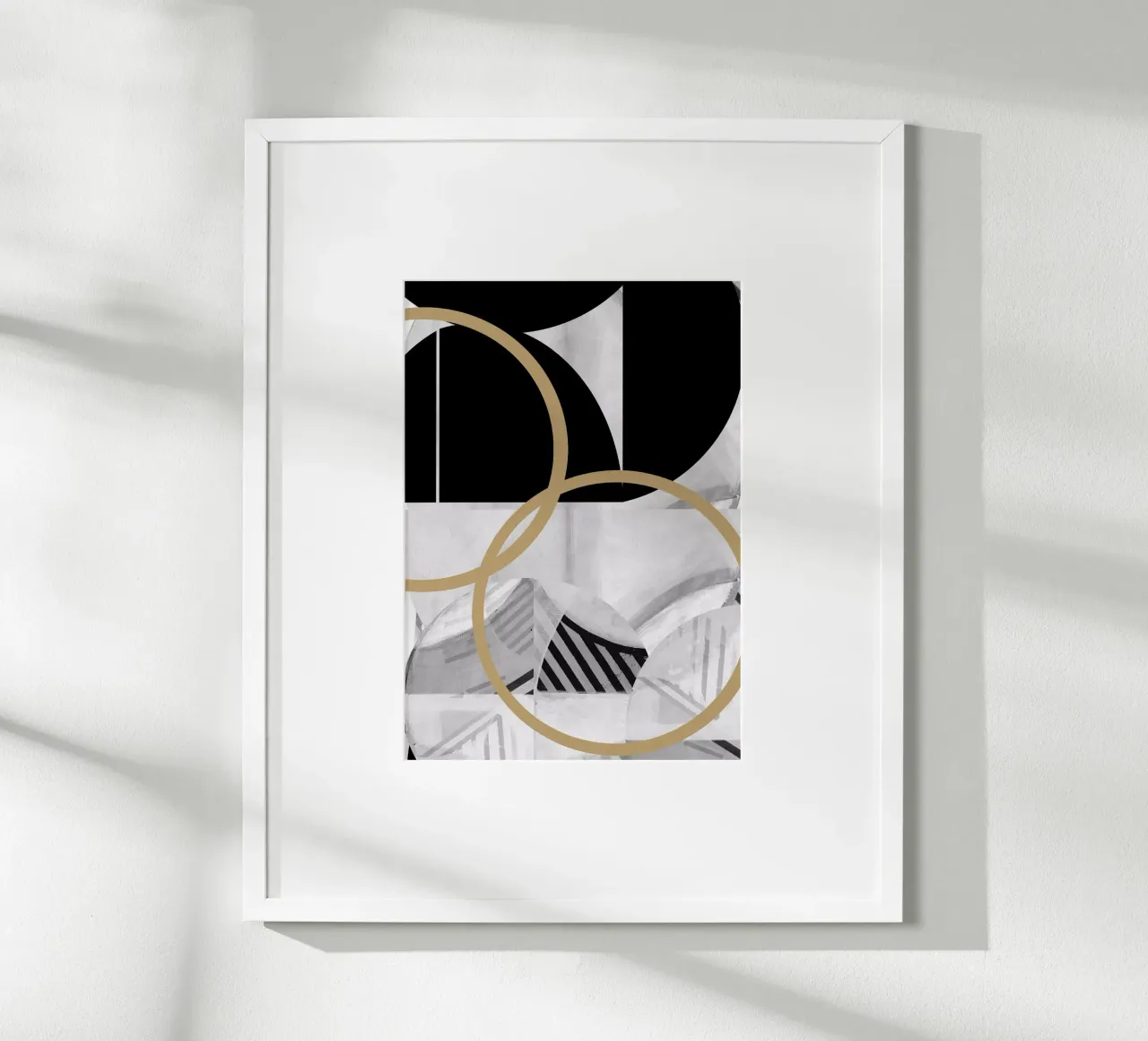 Sfere d'oro a righe bianche e nere No2 carta hahnemühle da Cartissi