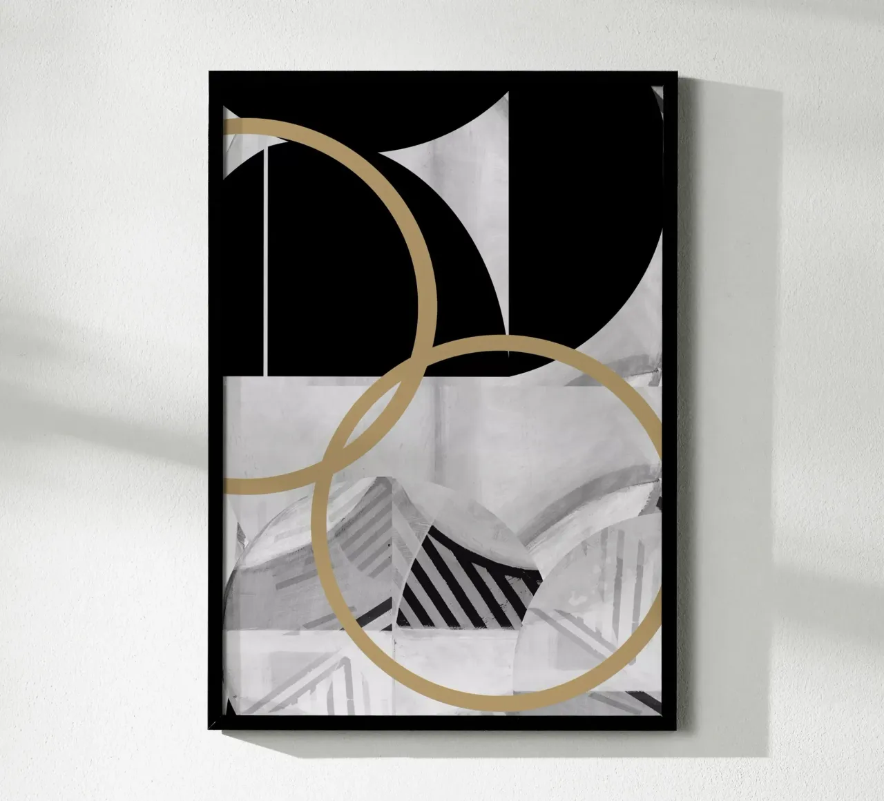 Sfere d'oro a righe bianche e nere No2 carta hahnemühle da Cartissi