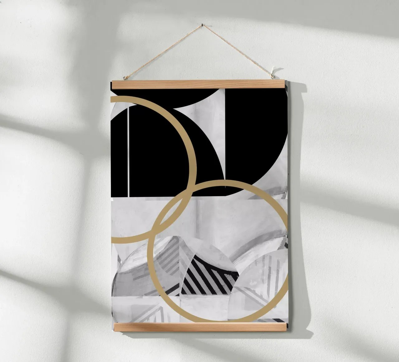 Sfere d'oro a righe bianche e nere No2 carta hahnemühle da Cartissi