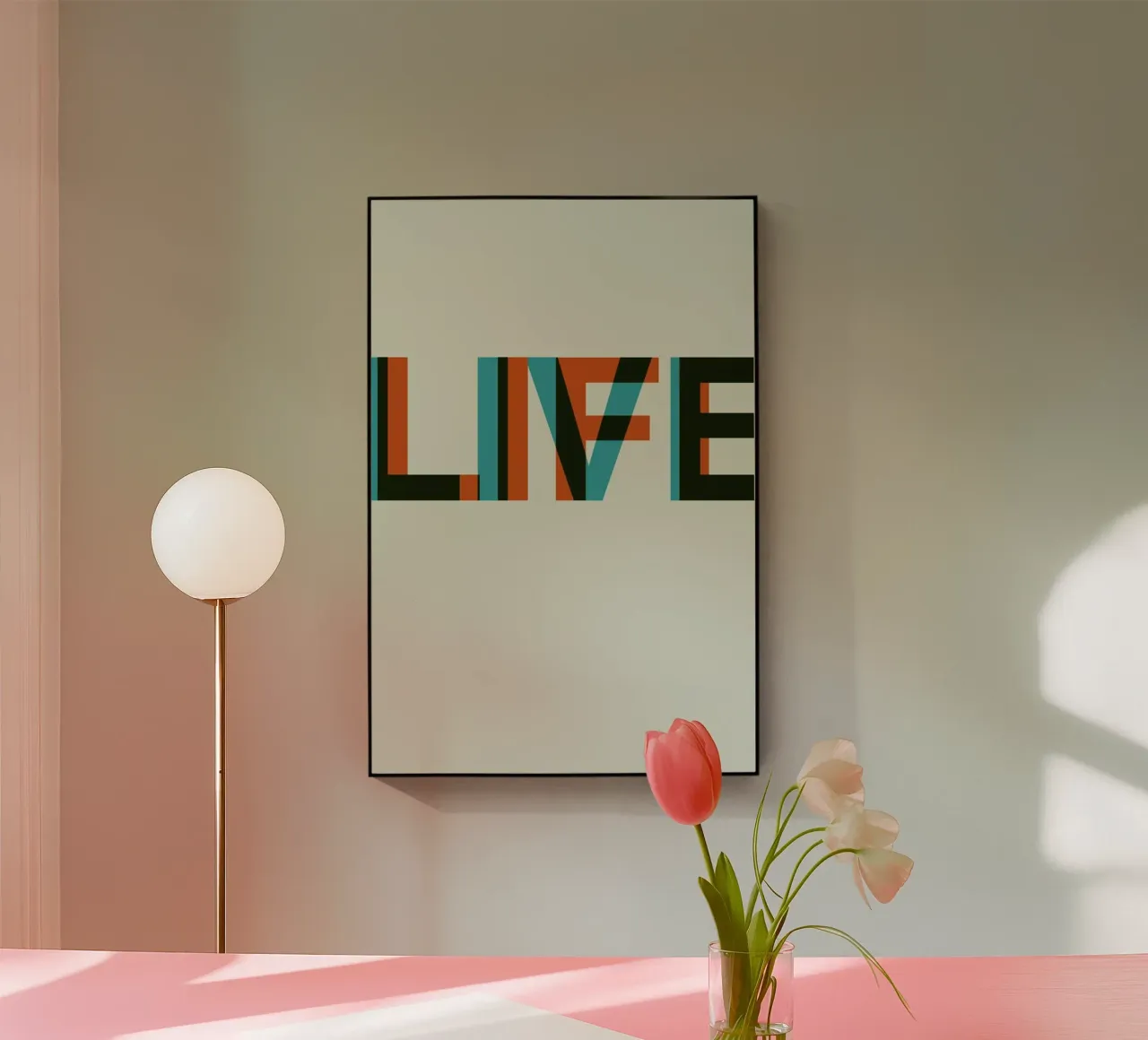 Live Life Poster 2 plexiglass da Naxart