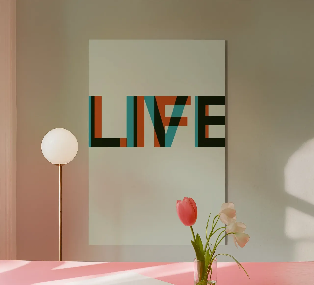 Live Life Poster 2 plexiglass da Naxart
