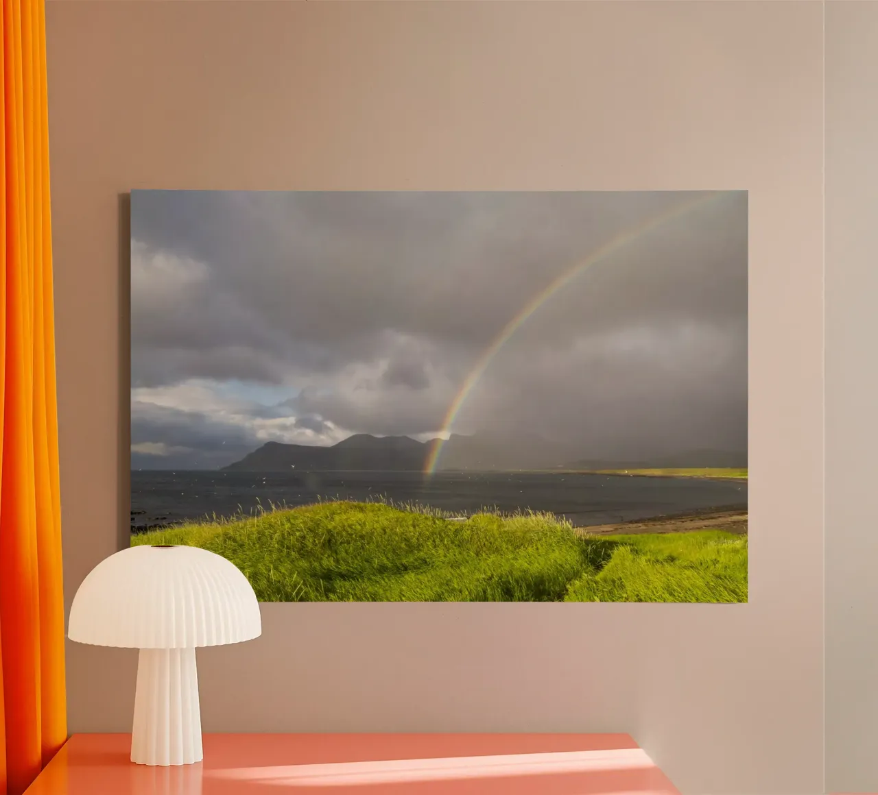 Islanda - Arcobaleno tela con Cornice a cassetta da Nadine Ginzel