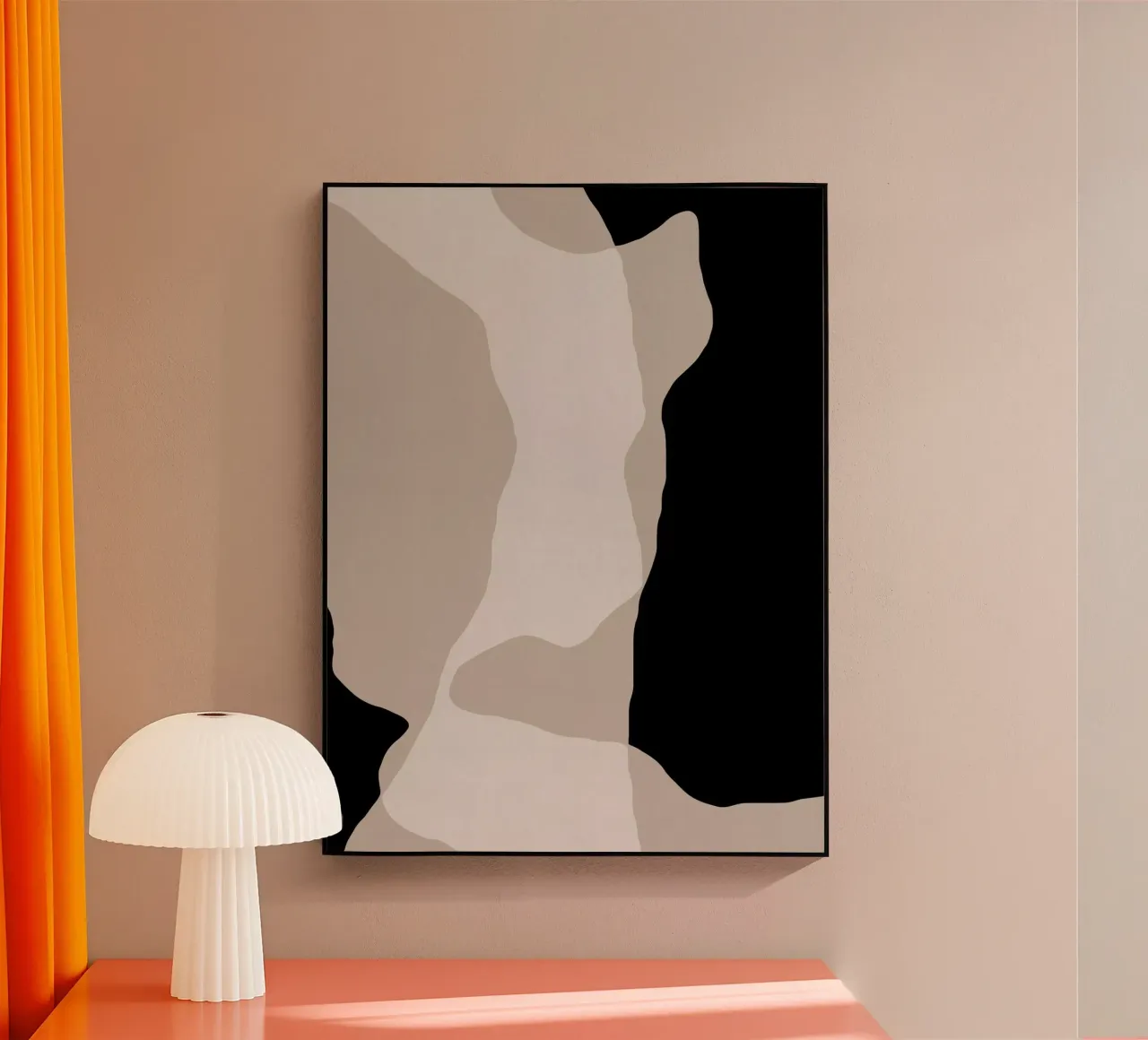 Shapes 5 | Neutral & Black Minimal Abstract plexiglass da sabidussi