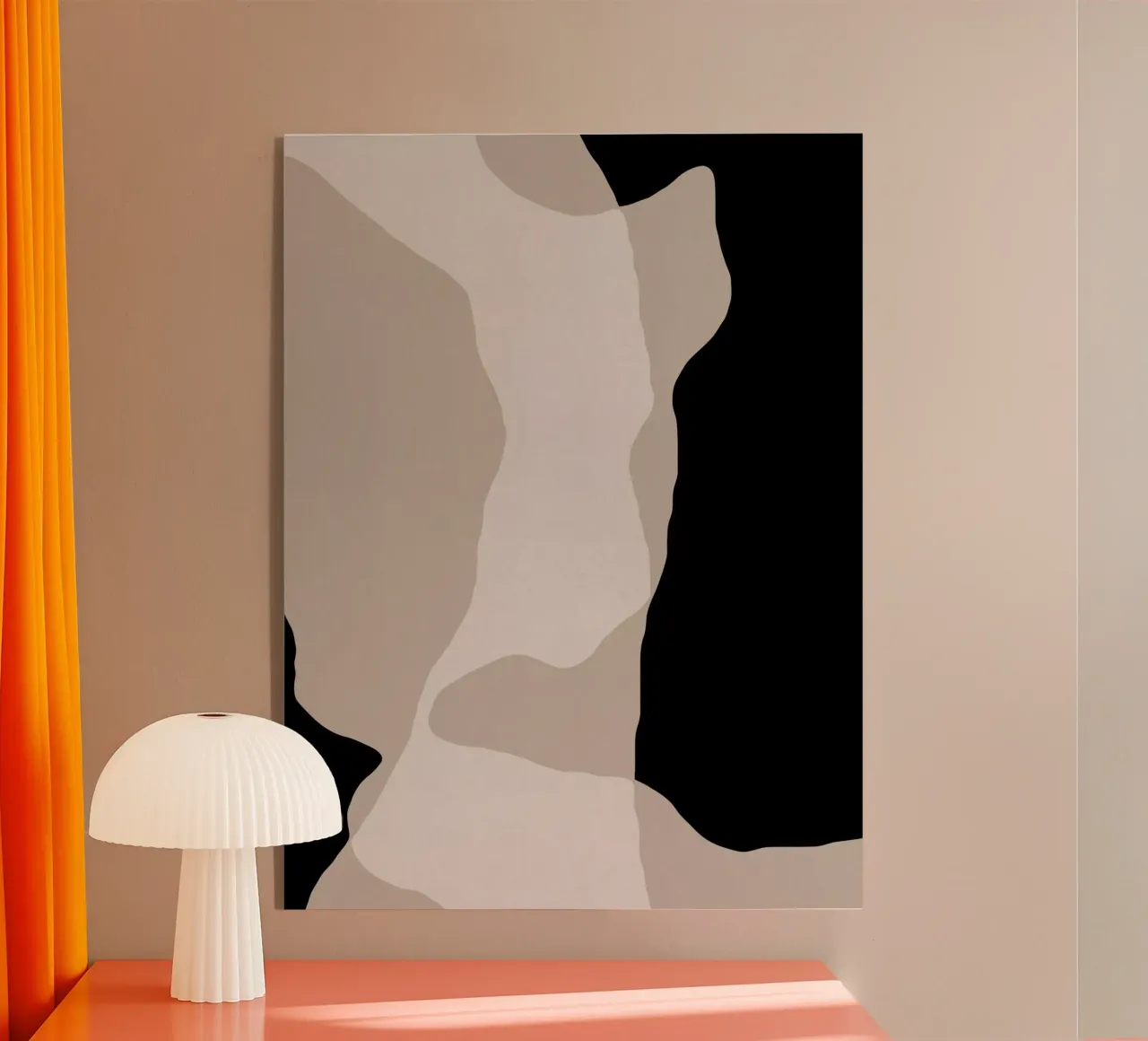 Shapes 5 | Neutral & Black Minimal Abstract plexiglass da sabidussi