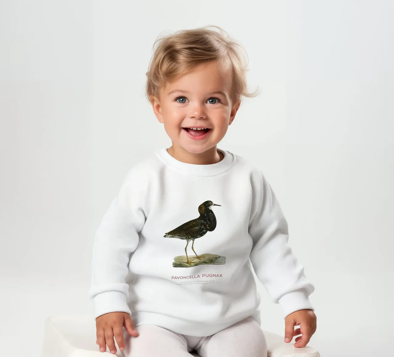 Ruff bird or Pavoncella pugnax felpa neonato da Vintagrafica