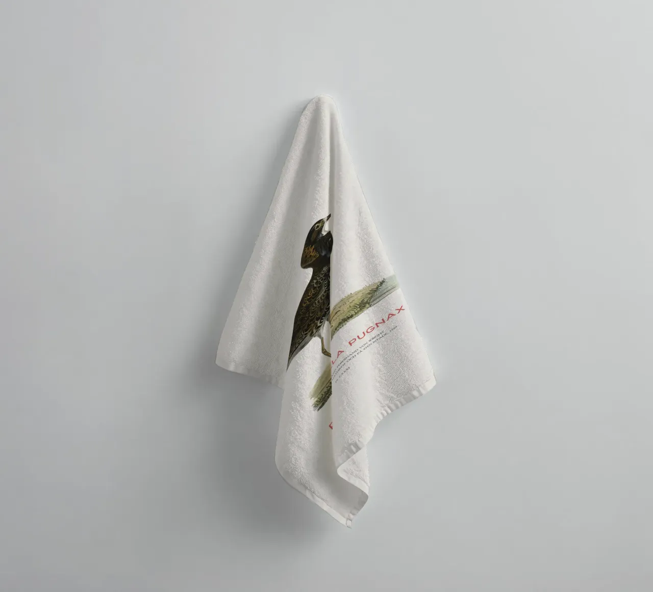Ruff bird or Pavoncella pugnax asciugamano da bagno da Vintagrafica