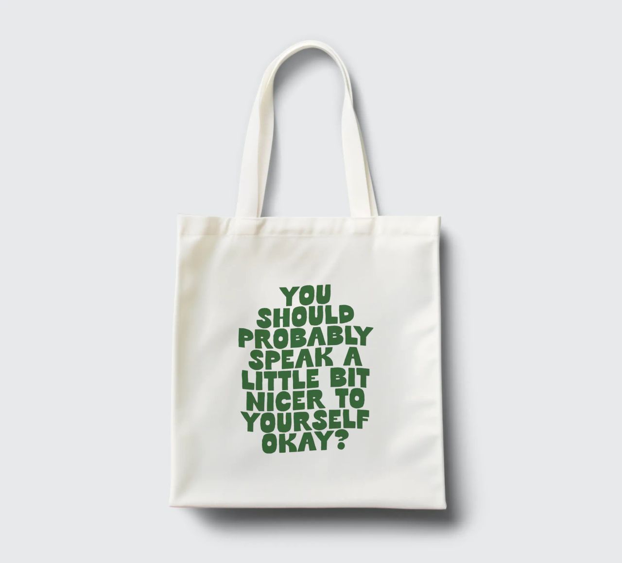 Probabilmente dovreste parlare in modo un po' più gentile con voi stessi borsa in juta da THE MOTIVATED TYPE