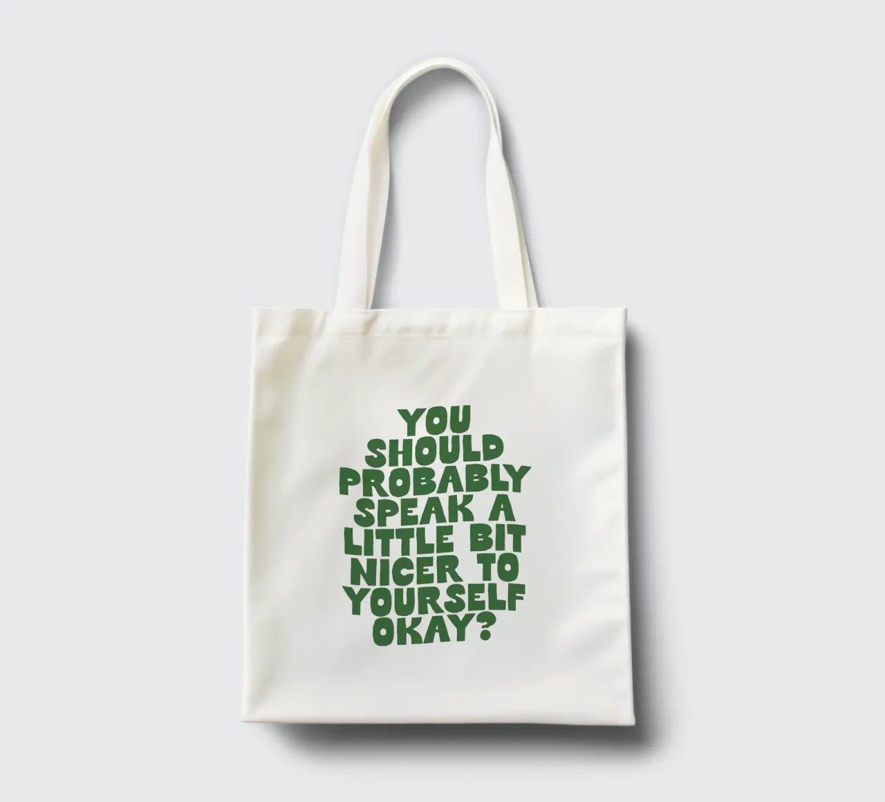 Probabilmente dovreste parlare in modo un po' più gentile con voi stessi borsa in juta da THE MOTIVATED TYPE