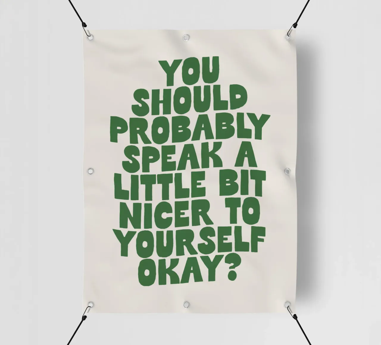 Probabilmente dovreste parlare in modo un po' più gentile con voi stessi telo in pvc da THE MOTIVATED TYPE