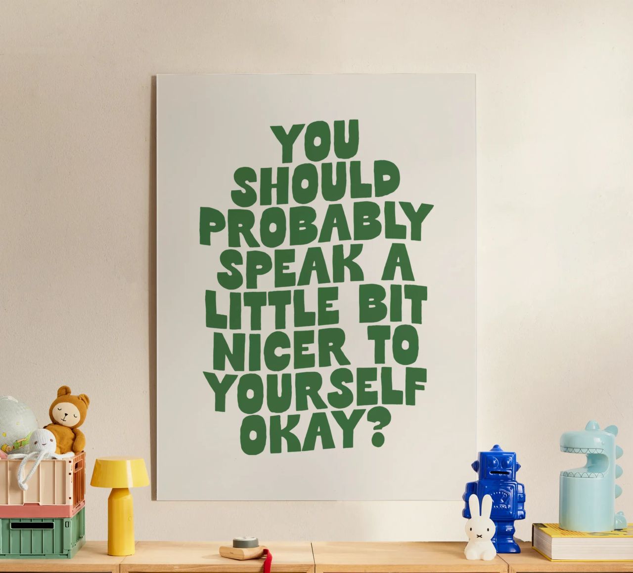 Probabilmente dovreste parlare in modo un po' più gentile con voi stessi plexiglass da THE MOTIVATED TYPE