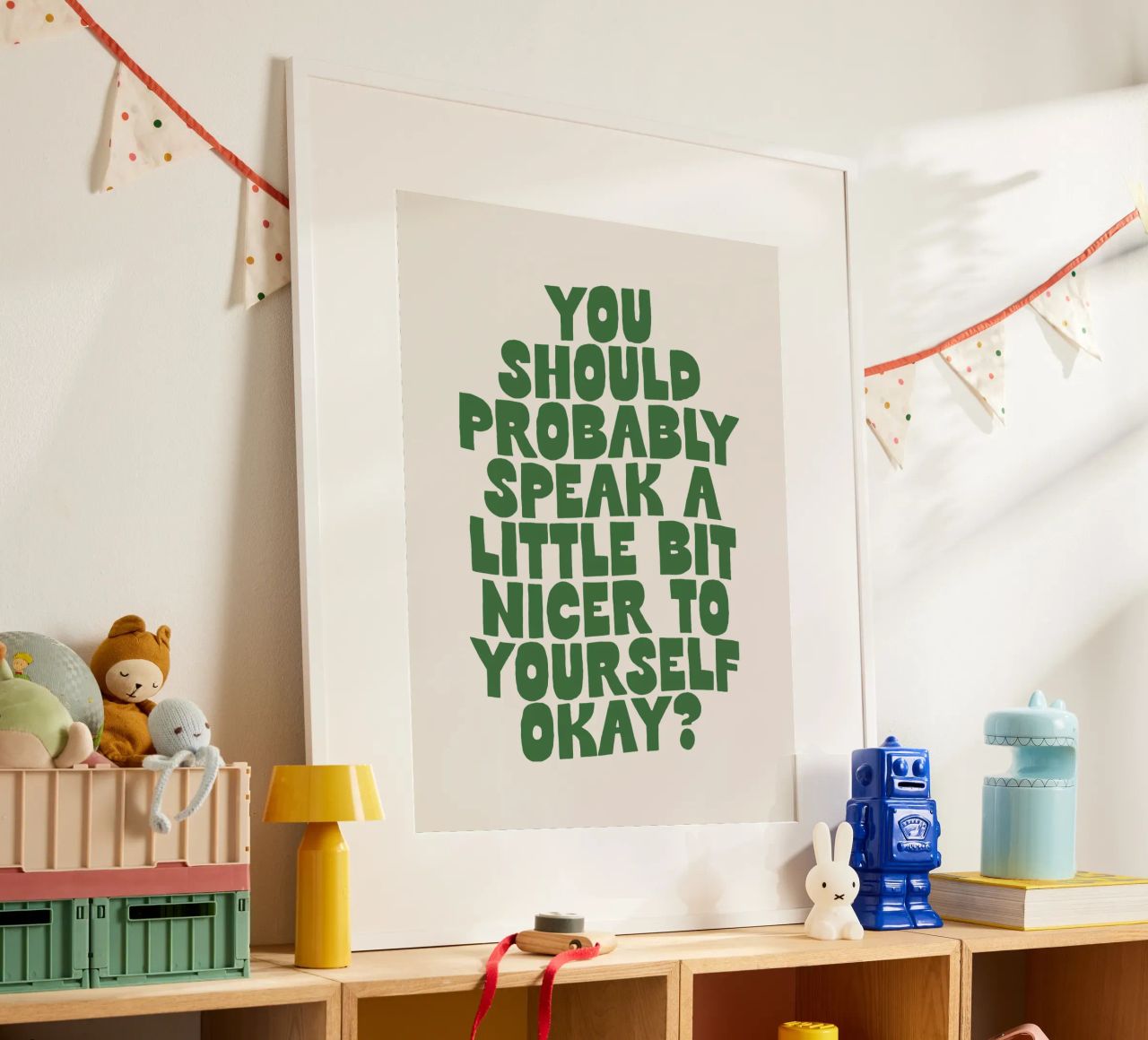 Probabilmente dovreste parlare in modo un po' più gentile con voi stessi poster da THE MOTIVATED TYPE