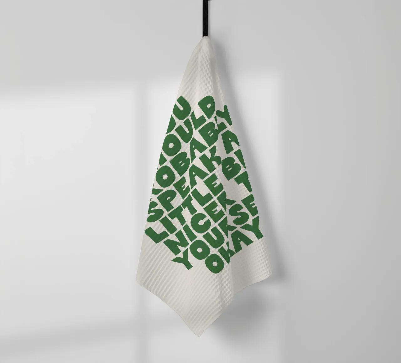 Probabilmente dovreste parlare in modo un po' più gentile con voi stessi canovaccio da cucina da THE MOTIVATED TYPE