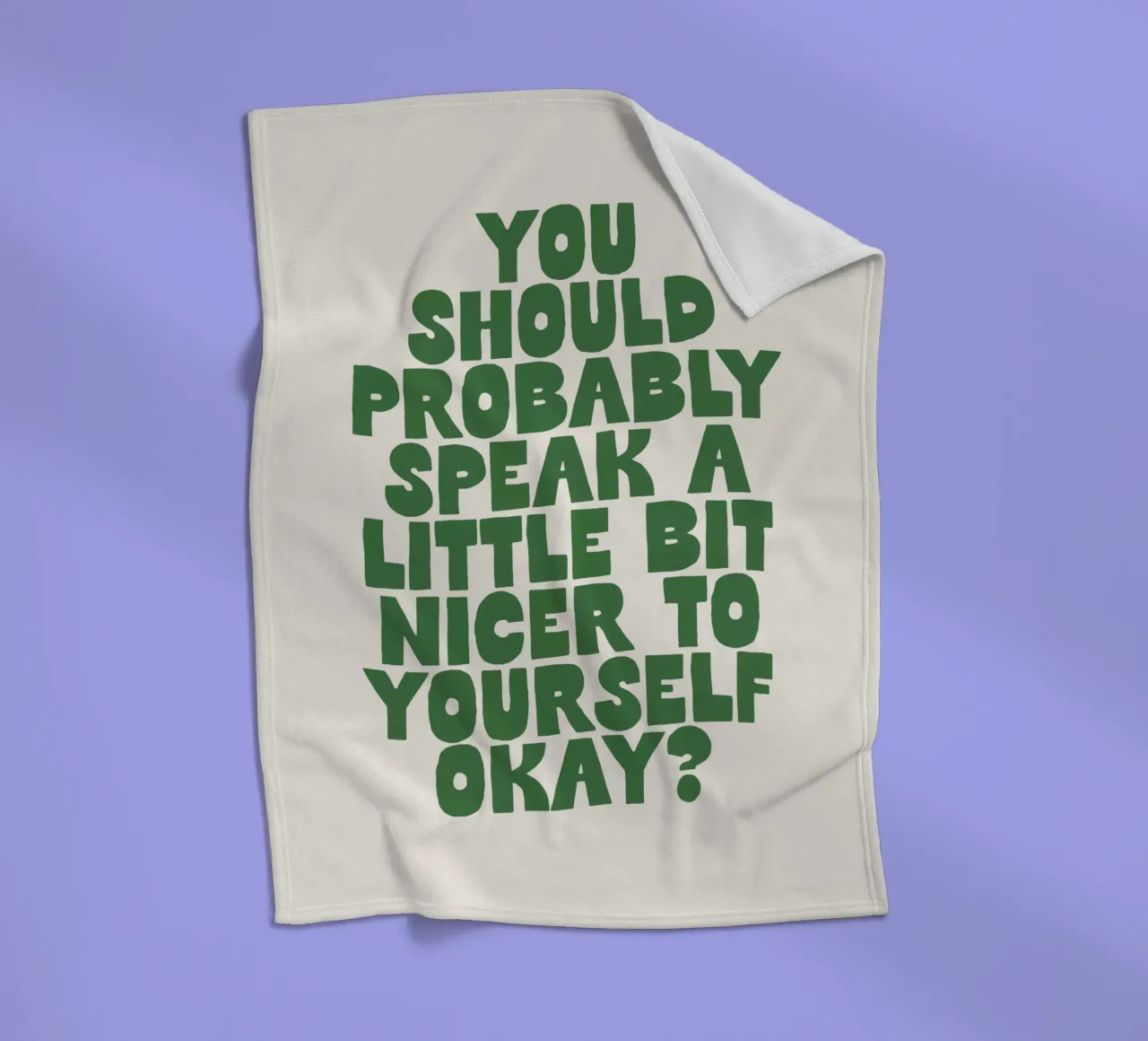 Vous devriez probablement vous parler un peu plus gentiment à vous-même plaid polaire de THE MOTIVATED TYPE