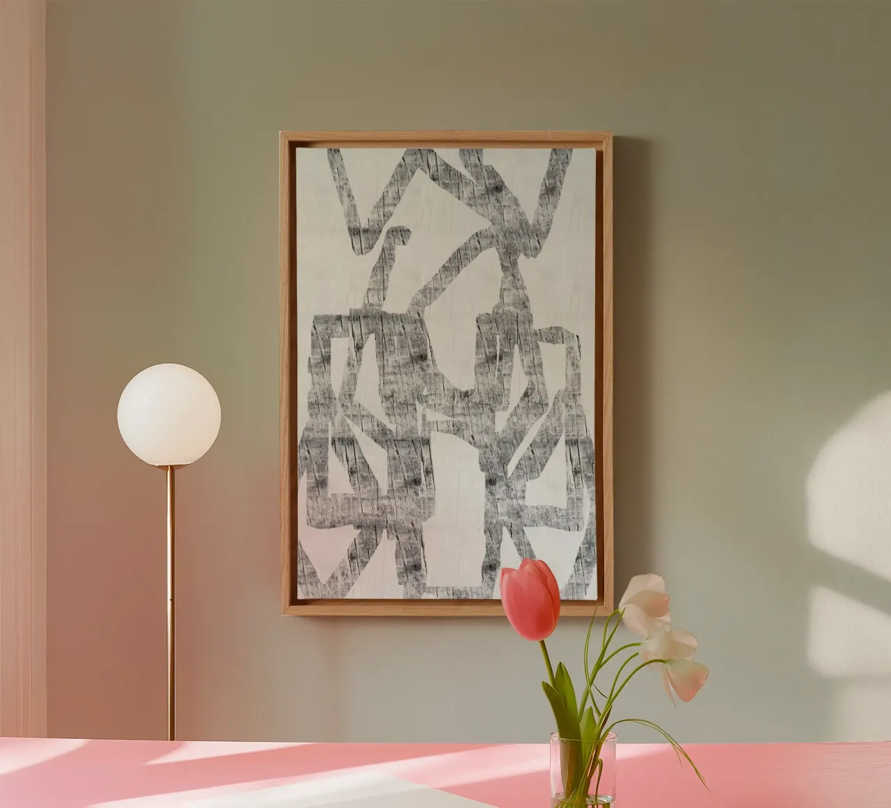Noir and Inky 2 canvas with Floater frame by Cartissi