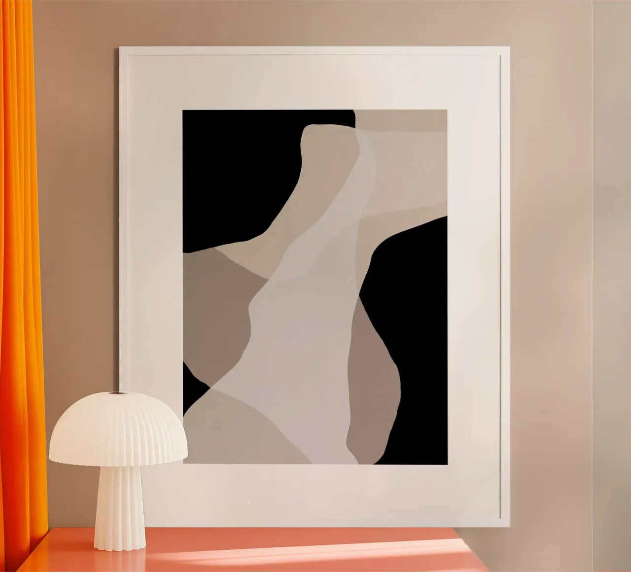 Shapes 6 | Neutral & Black Minimal Shape Abstract carta hahnemühle da sabidussi