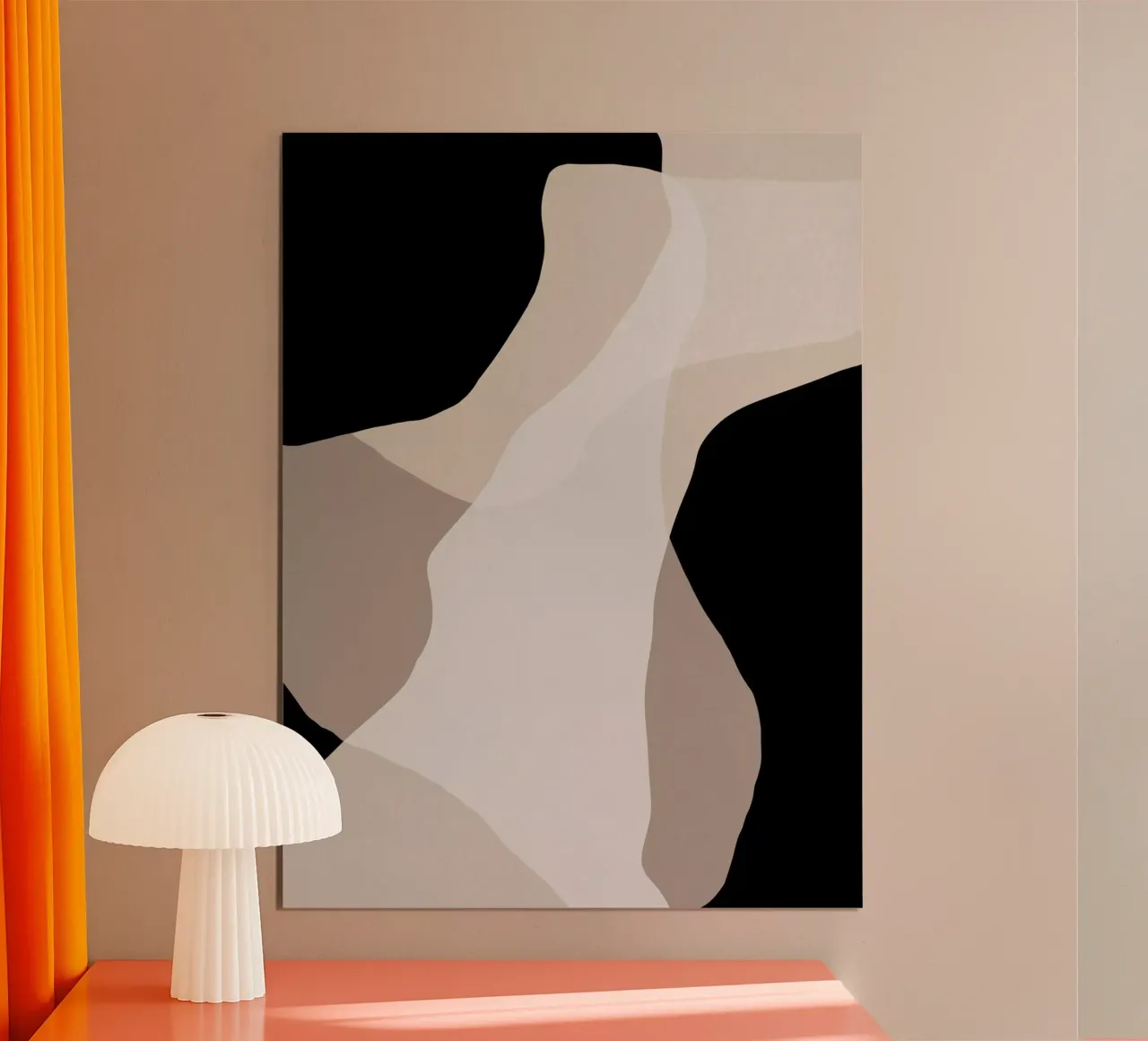 Shapes 6 | Neutral & Black Minimal Shape Abstract Hahnemühle von sabidussi
