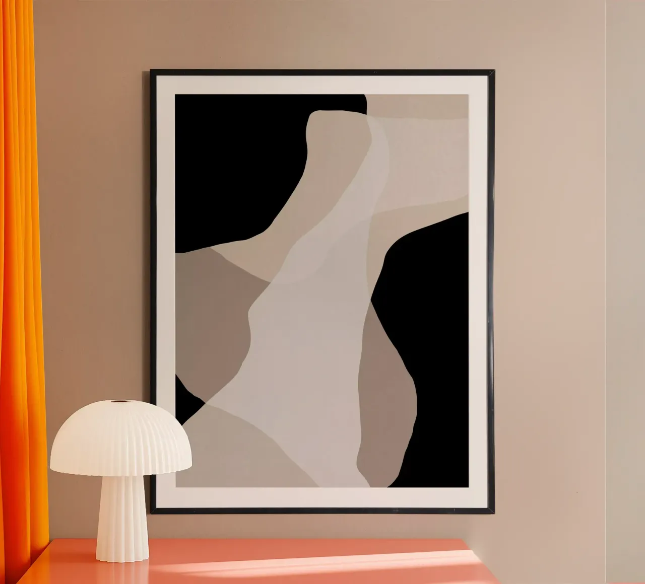 Shapes 6 | Neutral & Black Minimal Shape Abstract carta hahnemühle da sabidussi