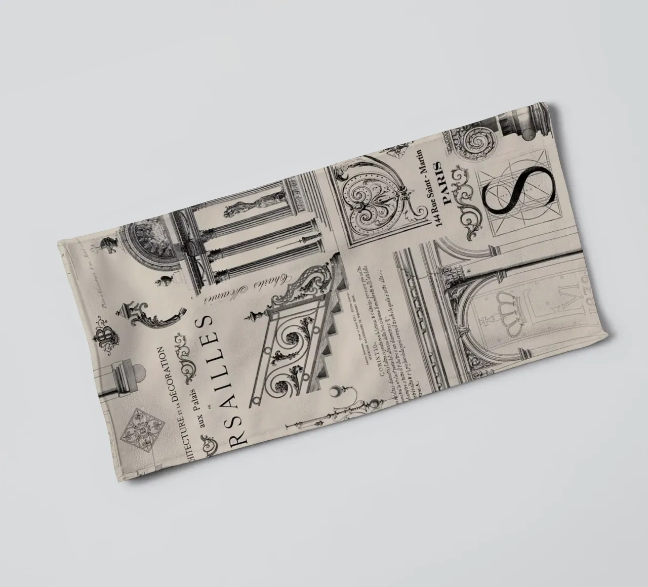 Vintage World Of Architecture towel by Andrea Haase Vintage World