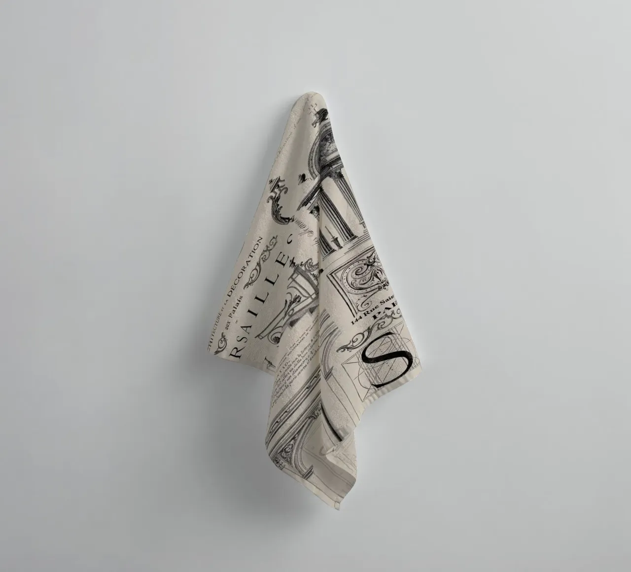 Vintage World Of Architecture towel by Andrea Haase Vintage World