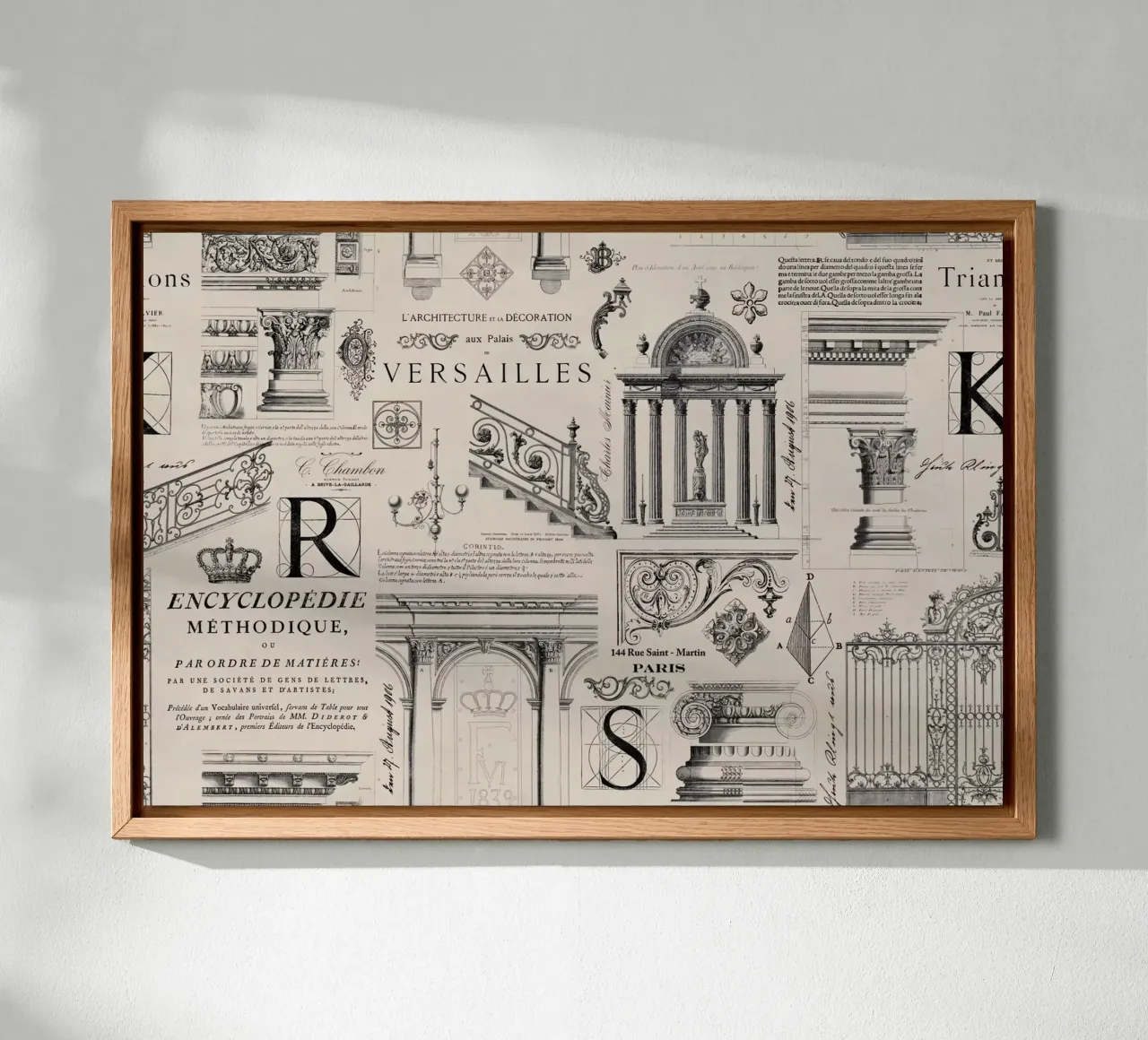 Le monde vintage de l'architecture toile avec Caisse américaine de Andrea Haase Vintage World