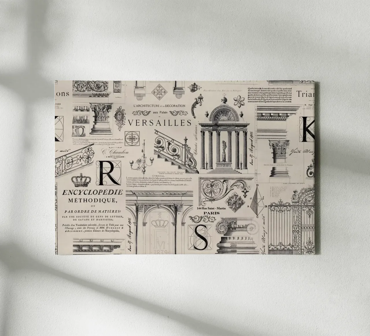 Le monde vintage de l'architecture toile avec Caisse américaine de Andrea Haase Vintage World