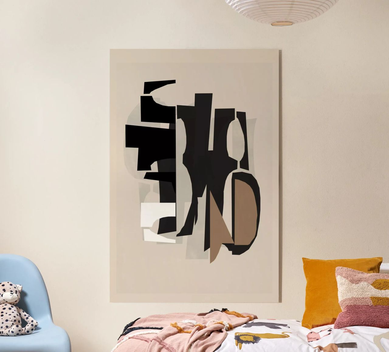 Rilievo in bianco e nero e marrone 2 plexiglass da Cartissi