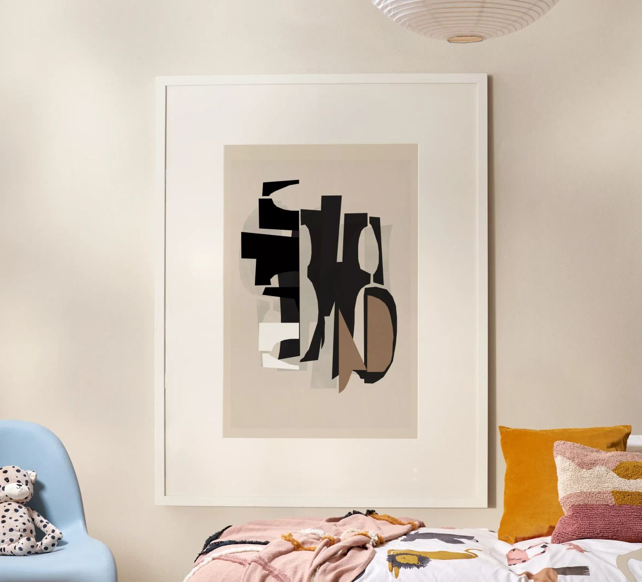 Schwarz-Weiß und Braun Relief 2 Poster von Cartissi