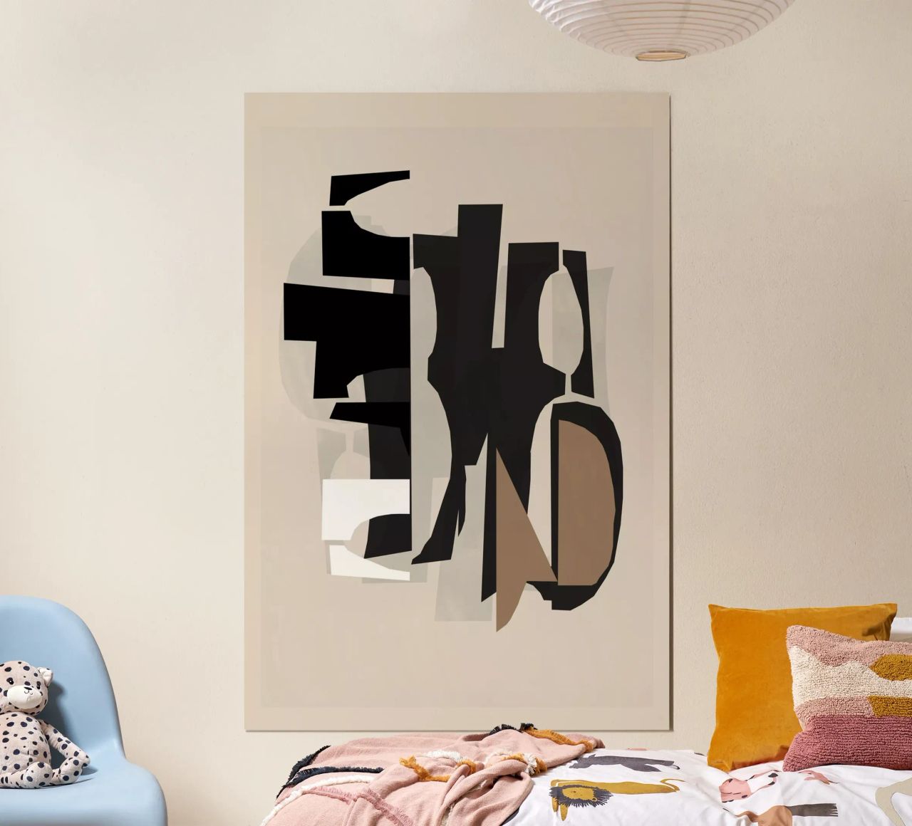 Schwarz-Weiß und Braun Relief 2 Poster von Cartissi
