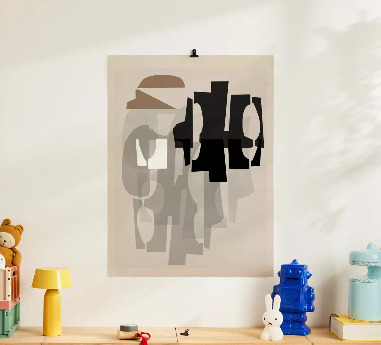 Rilievo in bianco e nero e marrone 1 poster da Cartissi