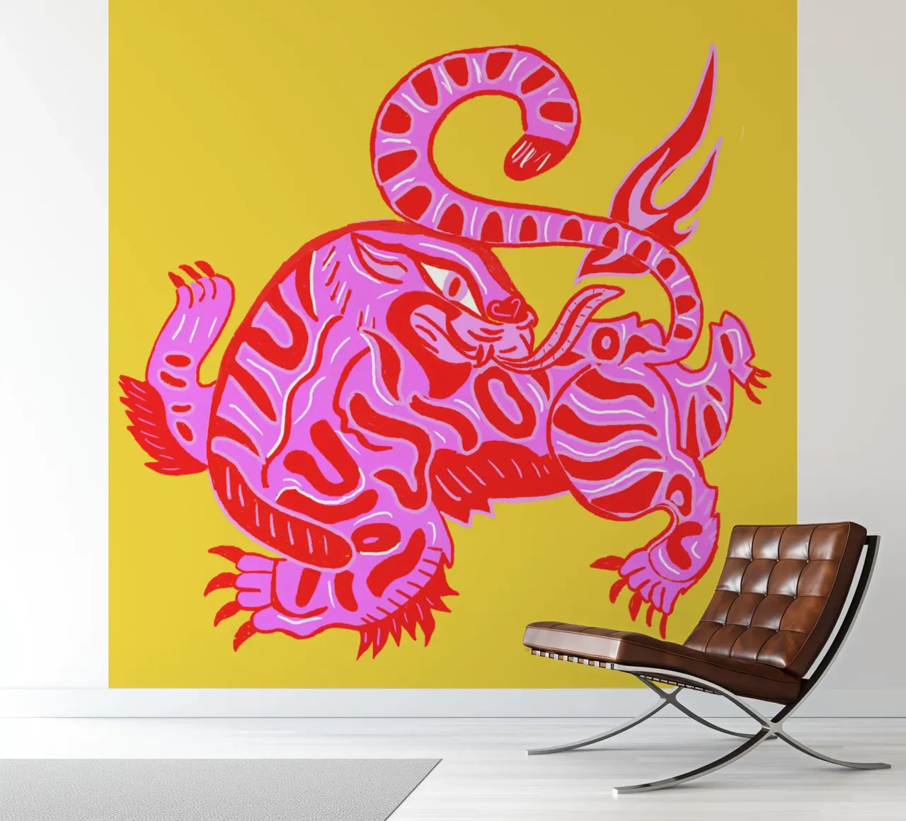 Tiger fotobehang van suncoloredberlin