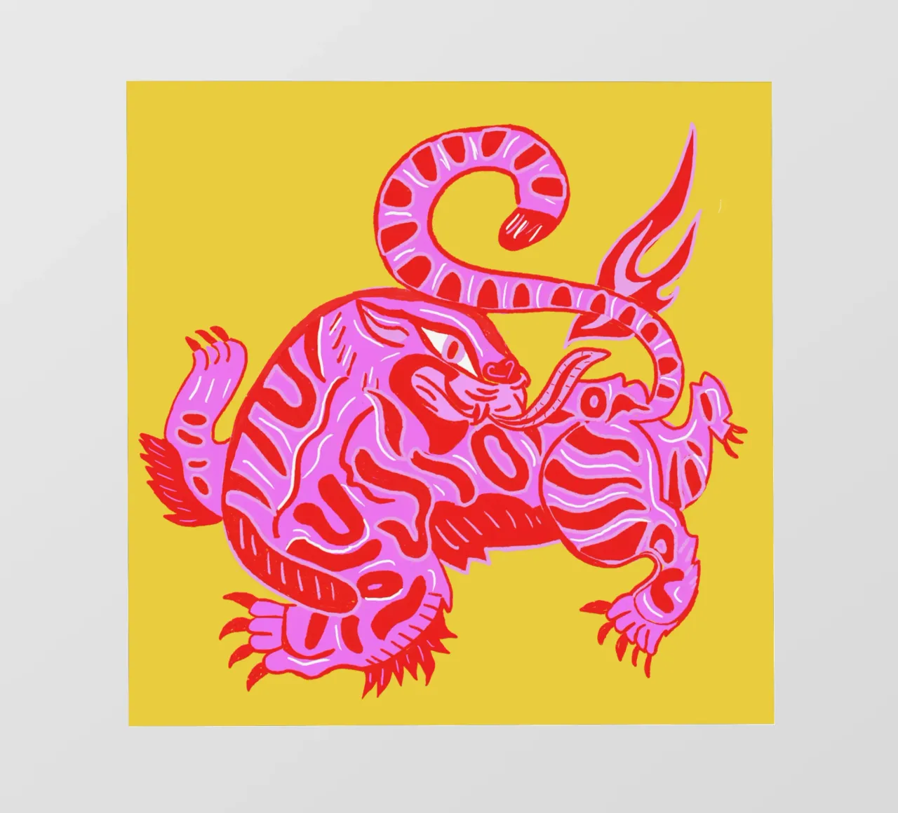 Tiger fotobehang van suncoloredberlin